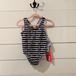 Baby Navy Striped Bathing Suit